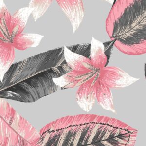 Gabardina Monstera Rosa