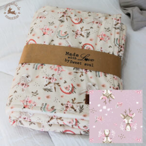 Mantita de Corderito BAMBI FELIZ ROSA