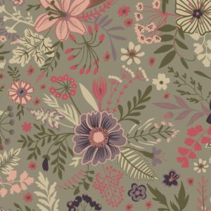 Tusor Estampado Botánica Malva